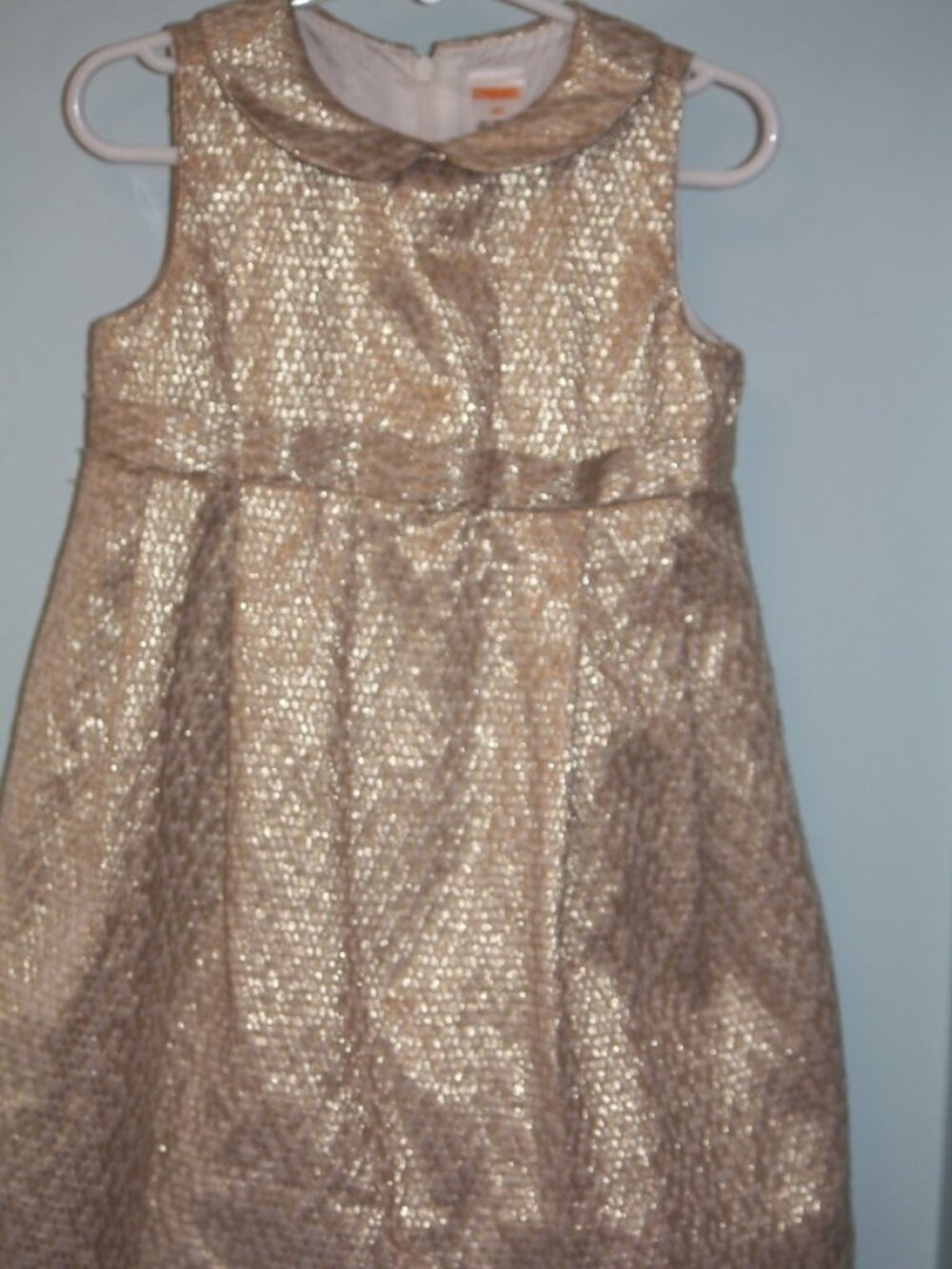 Gymboree Size 4T HOLIDAY SHINE Gold Brocade Lined Dress Special Occasion